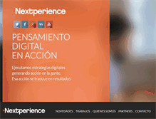 Tablet Screenshot of nextperience.net